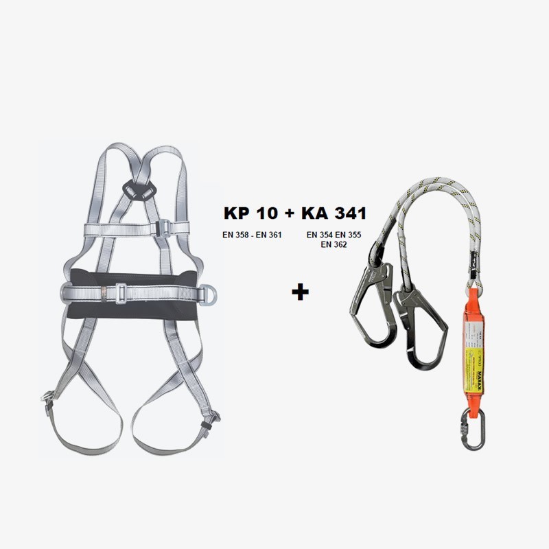 KP 10+KA 341 Paraşüt Tipi Kemer Çift Lanyardlı Takım KP 10+KA 341 Paraşüt Tipi Kemer Çift Lanyardlı Takım