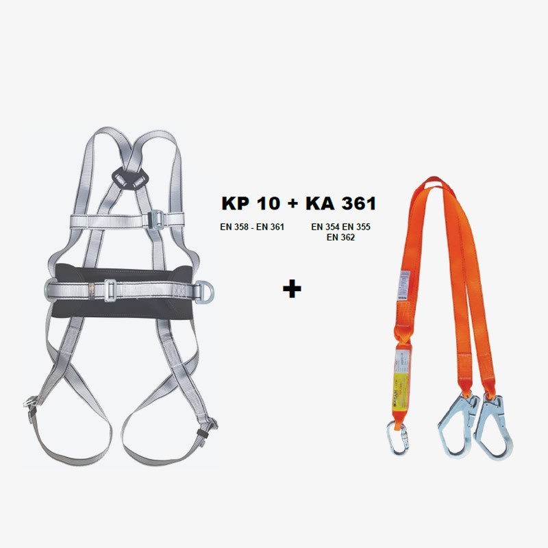 KP 10+KA 361 Paraşüt Tipi Kemer Çift Lanyardlı Takım KP 10+KA 361 Paraşüt Tipi Kemer Çift Lanyardlı Takım