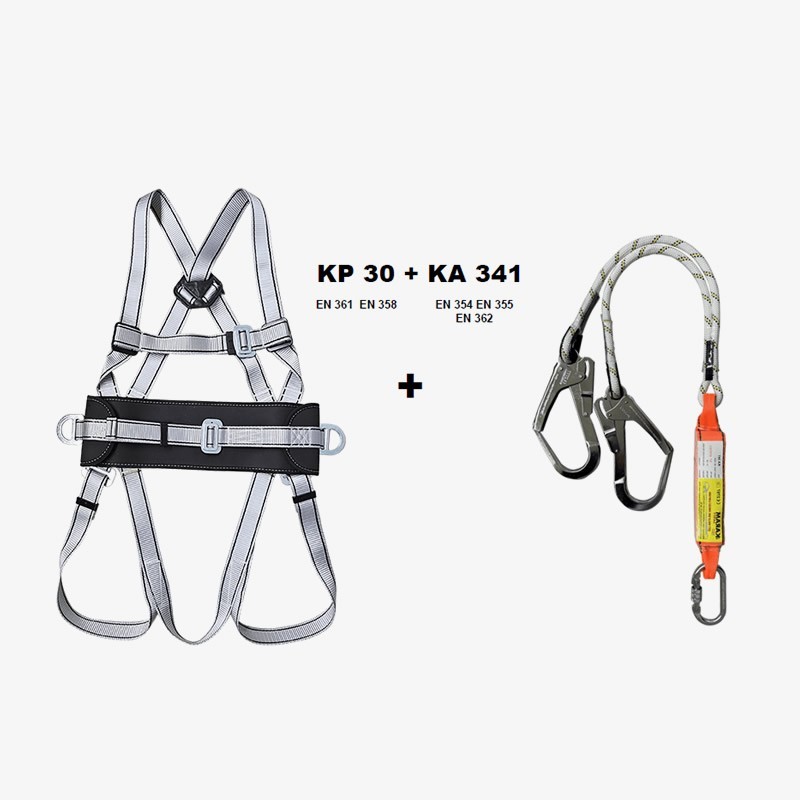 KP 30+KA 341 Paraşüt Tipi Kemer Çift Lanyardlı KP 30+KA 341 Paraşüt Tipi Kemer Çift Lanyardlı