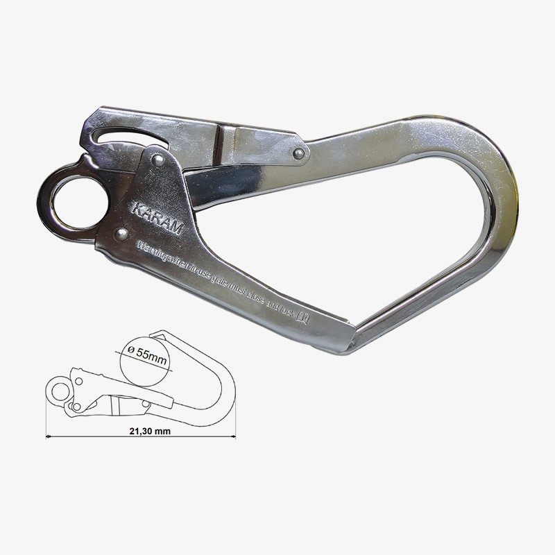 KK131 Büyük Çift Emniyetli Kanca 55mm KK131 Büyük Çift Emniyetli Kanca 55mm